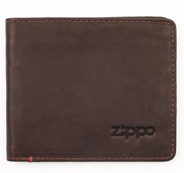 Портмоне ZIPPO, коричневое, натуральная кожа 2005119