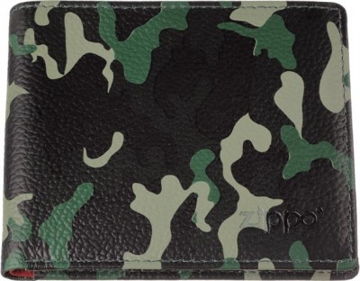 Портмоне ZIPPO, зелёно-чёрный камуфляж, натуральная кожа 2006030