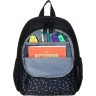 Рюкзак школьный TORBER CLASS X Mini, чёрный/серый с орнаментом, полиэстер 900D + Мешок для обуви в подарок