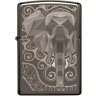 Зажигалка ZIPPO Elephant Fancy Fill Design с покрытием Black Ice®, латунь/сталь, чёрная, 38x13x57 мм