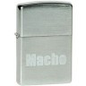 Зажигалка ZIPPO Macho, с покрытием Brushed Chrome, латунь/сталь, серебристая, матовая, 38x13x57 мм, без топлива