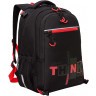 Рюкзак школьный GRIZZLY с мешком RB-458-1/2 черный - красный