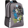 Рюкзак школьный GRIZZLY RB-451-7/3 серый - черный