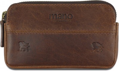 Ключница Mano "Don Leon", натуральная кожа в коричневом цвете, 12 х 7 см, M191920041