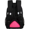 Рюкзак школьный GRIZZLY RG-560-2/4 черный - фуксия