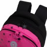 Рюкзак школьный GRIZZLY RG-560-2/4 черный - фуксия