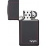 Зажигалка ZIPPO Slim® с покрытием Black Matte, латунь/сталь, чёрная, матовая, 29x10x60 мм № 1618ZB