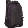 Рюкзак Grizzly с обвесом RD-640-3/2 черный - фиолетовый