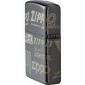 Зажигалка ZIPPO Classic с покрытием Black Ice®, латунь/сталь, чёрная, глянцевая, 38x13x57 мм № 49051