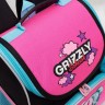 Рюкзак школьный GRIZZLY с мешком RAm-484-6/1 черный - розовый