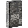 Зажигалка ZIPPO Classic с покрытием Black Ice®, латунь/сталь, чёрная, глянцевая, 38x13x57 мм № 49049