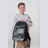 Рюкзак школьный Grizzly RB-252-3f/2 черный - хаки