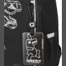 Рюкзак Grizzly школьный с картхолдером на держателе RAw-695-5/1 черный - белый