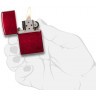 Зажигалка ZIPPO Classic с покрытием Candy Apple Red™, латунь/сталь, красная, глянцевая, 38x13x57 мм