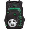 Рюкзак школьный Grizzly RB-350-1/2 черный - зеленый