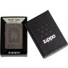Зажигалка ZIPPO Armor® с покрытием Black Ice®, латунь/сталь, чёрная, 29x10x60 мм