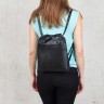 Кожаный женский рюкзак-трансформер Eden Black