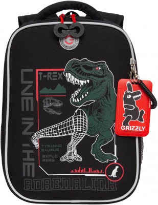 Рюкзак школьный Grizzly RAw-497-10/1 черный - красный