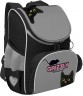 Рюкзак школьный GRIZZLY с мешком RAm-584-1/2 черный - серый