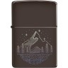 Зажигалка ZIPPO Mountain Design с покрытием Brown, латунь/сталь, коричневая, матовая, 38x13x57 мм
