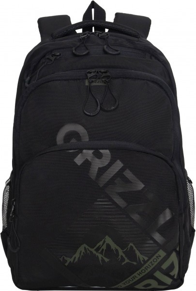 Рюкзак GRIZZLY RU-530-4/2 черный - хаки