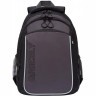 Рюкзак школьный Гризли RB-152-1/4 черный - серый