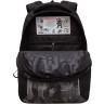 Рюкзак школьный RB-452-5/2 черный - серый