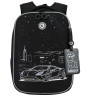 Рюкзак Grizzly школьный с картхолдером на держателе RAw-695-4/1 черный