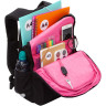 Рюкзак Grizzly школьный с обвесом RG-566-1/2 черный - белый