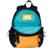 Рюкзак школьный TORBER CLASS X Mini, чёрный/жёлтый с орнаментом, полиэстер 900D + Мешок для обуви в подарок