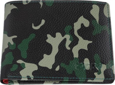Портмоне ZIPPO, зелёно-чёрный камуфляж, натуральная кожа 2006026