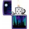 Зажигалка ZIPPO Night In The Forest с покрытием Purple Matte, латунь/сталь, фиолетовая, 38x13x57 мм