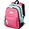 Рюкзак школьный TORBER CLASS X Mini, розовый/зелёный с орнаментом, полиэстер + Мешок для обуви в подарок