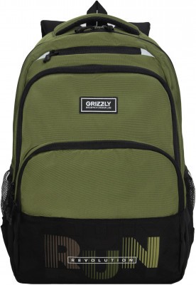 Рюкзак GRIZZLY RU-530-6/3 черный - оливковый