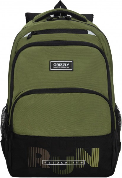 Рюкзак GRIZZLY RU-530-6/3 черный - оливковый