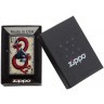 Зажигалка ZIPPO Dragon Ace с покрытием Black Matte, латунь/сталь, чёрная, матовая, 38x13x57 мм