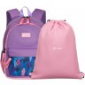 Рюкзак школьный TORBER CLASS X Mini, сиреневый/розовый, полиэстер 900D + Мешок для обуви в подарок