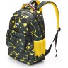 Рюкзак школьный TORBER CLASS X, черно-желтый с орнаментом
