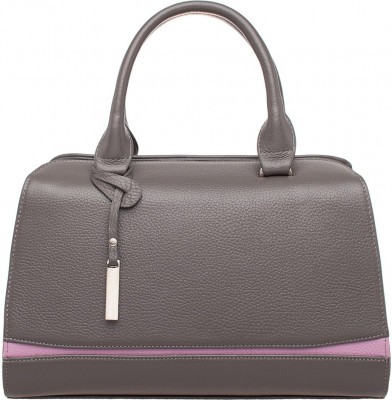 Женская кожаная сумка Emra Dark Grey/Lilac
