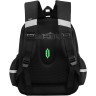 Рюкзак Grizzly школьный с картхолдером на держателе RAz-687-8/1 черный - зеленый