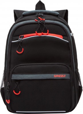 Рюкзак школьный Grizzly RB-254-4/1 черный - красный