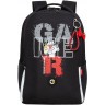 Рюкзак школьный GRIZZLY RB-451-4/1 черный - серый