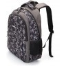 Рюкзак TORBER CLASS X, серый с орнаментом, полиэстер, 45 x 30 x 18 см + Пенал в подарок!