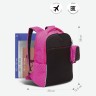 Рюкзак школьный RG-367-2/2 черный - фуксия