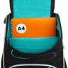 Рюкзак школьный GRIZZLY с мешком RAm-585-4/2 черный - бирюзовый