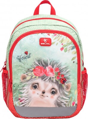 Детский лёгкий рюкзак BELMIL KIDDY PLUS "Ежик", размер: 33х23х13 см, вес: 320 гр.