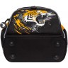 Рюкзак школьный GRIZZLY с мешком RAm-585-5/1 черный - оранжевый