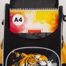 Рюкзак школьный GRIZZLY с мешком RAm-585-5/1 черный - оранжевый