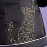 Рюкзак школьный GRIZZLY RG-563-2/1 чёрный - золото