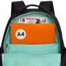 Рюкзак школьный GRIZZLY RG-563-2/1 чёрный - золото